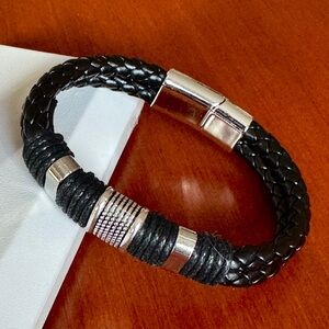 Modern Faux Leather Rope Braided Men’s Bracelet